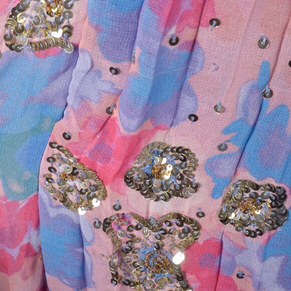 Frances Valentine Pleated Sequin-embellished Maxi Dress - Picture 5 of 5